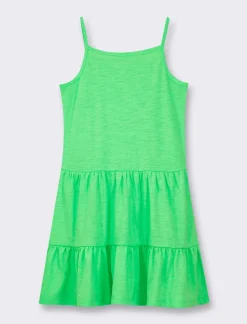 Piazza Italia Abito a balze con bretelle - Verde Clearance