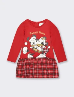 Piazza Italia Abito con stampa personaggi Disney - Rosso Outlet