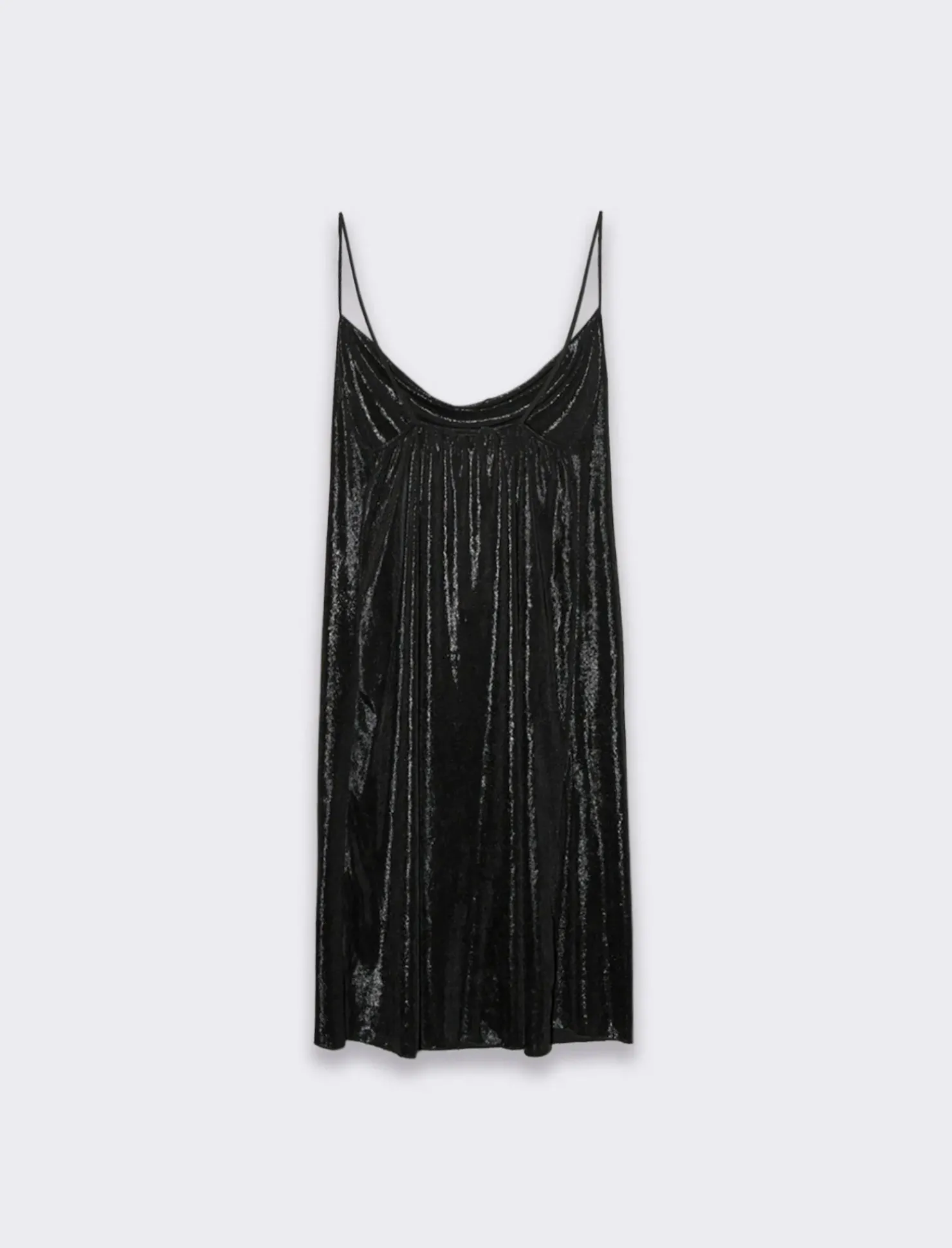 Piazza Italia Abito corto in lurex con scollo vulcano e bretelline - Nero Cheap