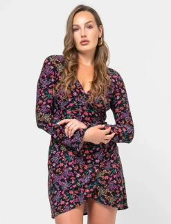 Piazza Italia Abito corto stampato con pannello drappeggiato - var 2 Fashion