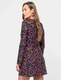 Piazza Italia Abito corto stampato con pannello drappeggiato - var 2 Fashion