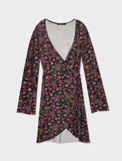 Piazza Italia Abito corto stampato con pannello drappeggiato - var 2 Fashion