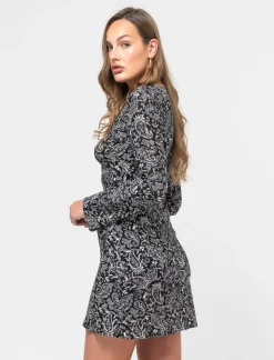 Piazza Italia Abito corto stampato con pannello drappeggiato - var 3 Online