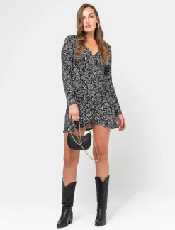 Piazza Italia Abito corto stampato con pannello drappeggiato - var 3 Online