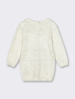 Piazza Italia Abito da neonata con intarsio in filo lurex dorato - panna Bianco Cheap