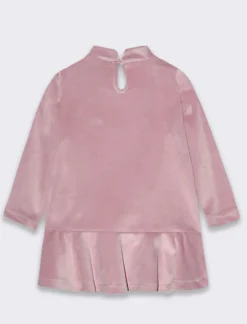 Piazza Italia Abito elegante in velluto da neonata. - Rosa Cheap