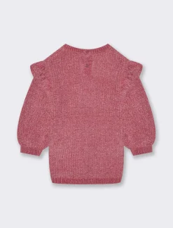 Piazza Italia Abito in calda ciniglia da neonata, con girocollo, manica lunga e rouches - orchidea Viola Best