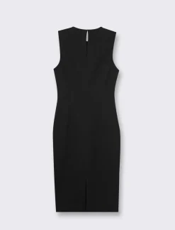 Piazza Italia Abito in denim midi aderente con spacco - Nero Cheap