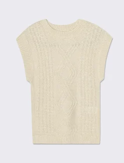 Piazza Italia Abito in maglia con inserti in lurex - Beige Hot