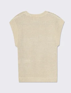 Piazza Italia Abito in maglia con inserti in lurex - Beige Hot