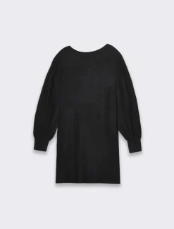 Piazza Italia Abito in maglina con applicazione in paillettes - Nero Store