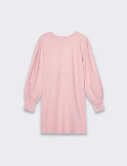 Piazza Italia Abito in maglina con applicazione in paillettes - Rosa Cheap