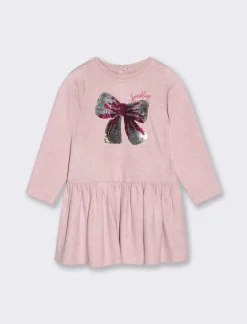 Piazza Italia Abito in tessuto morbido con applicazione - Rosa Fashion