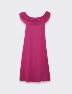 Piazza Italia Abito lungo da donna con scollo a fascia - Fuxia Clearance