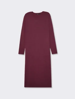 Piazza Italia Abito lungo in filato morbido paricollo - Lampone Rosso Cheap