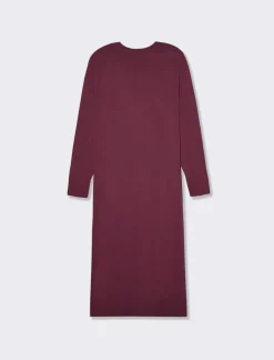 Piazza Italia Abito lungo in filato morbido paricollo - Lampone Rosso Cheap