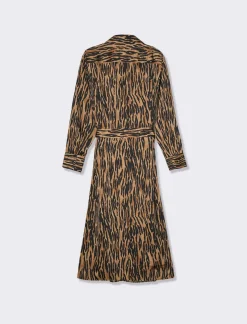 Piazza Italia Abito midi stampato effetto raso con bottoncini - var 1 Hot