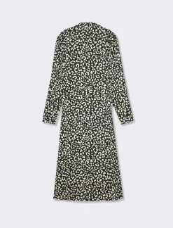 Piazza Italia Abito midi stampato effetto raso con bottoncini - var 2 Store