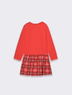 Piazza Italia Abito natalizio Minnie da bambina - Rosso Cheap