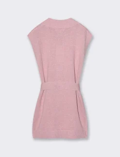 Piazza Italia Abito smanicato in maglia e filo metallizzato da bambina - Rosa Store