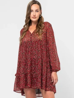 Piazza Italia Abito stampato in tessuto leggero con filo effetto metallizzato - var 1 Hot