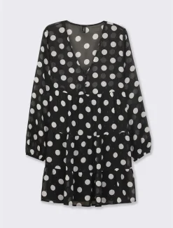 Piazza Italia Abito stampato in tessuto leggero con filo effetto metallizzato - var 2 Hot