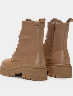 Piazza Italia Anfibio con strass con lacci e fondo roccia - Beige Store