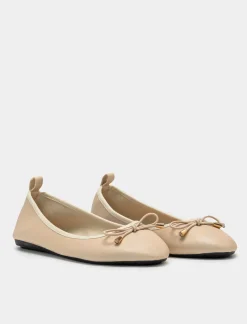 Piazza Italia Ballerina con fiocco in tre varianti colore - carne Beige Cheap