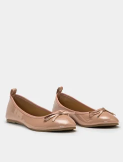 Piazza Italia Ballerina di vernice con fiocco in tre varianti colore - Rosa Shop