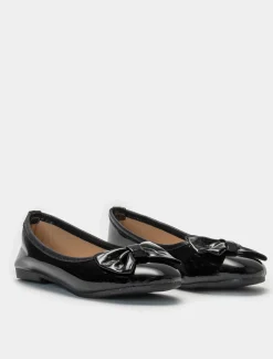 Piazza Italia Ballerina di vernice con fiocco glitterato - Nero Best