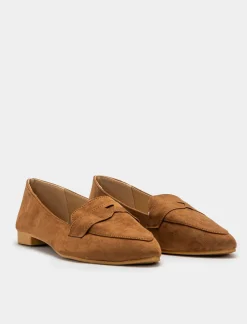 Piazza Italia Ballerina in microfibra con linguetta e fascetta - Cammello Beige Fashion