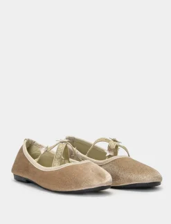 Piazza Italia Ballerina in tessuto sintetico laminato - Beige Best Sale