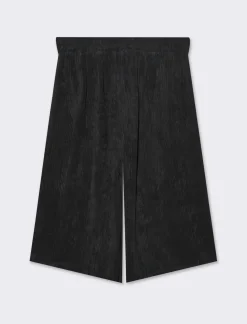 Piazza Italia Bermuda over in velluto a coste e tasche - Nero Shop