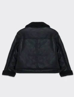 Piazza Italia Biker da bambina con zip laterale e tasche ed imbottitura interna - Nero Best Sale