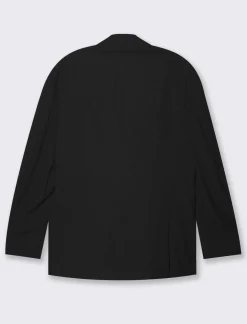 Piazza Italia Blazer doppio petto in tessuto strutturato formal fit - Nero Discount