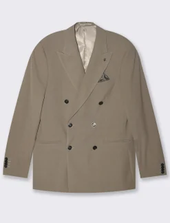 Piazza Italia Blazer doppio petto in tessuto strutturato formal fit - tortora Grigio Cheap