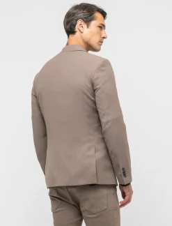 Piazza Italia Blazer doppio petto in tessuto strutturato formal fit - tortora Grigio Cheap