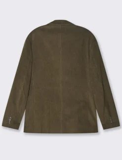 Piazza Italia Blazer doppio petto in velluto, formal fit con rever classico - kaki Verde Cheap