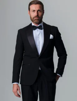 Piazza Italia Blazer formal fit con rever sciallato modello Smoking. - Nero Best