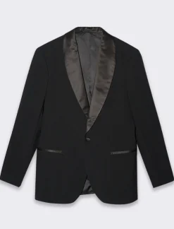 Piazza Italia Blazer formal fit con rever sciallato modello Smoking. - Nero Best