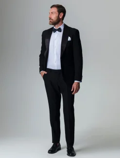 Piazza Italia Blazer formal fit con rever sciallato modello Smoking. - Nero Best