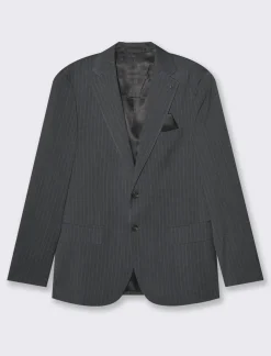 Piazza Italia Blazer in tessuto fantasia gessata - Antracite melange Grigio Fashion
