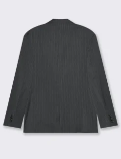 Piazza Italia Blazer in tessuto fantasia gessata - Antracite melange Grigio Fashion