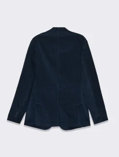 Piazza Italia Blazer in velluto, formal fit con rever classico - Blu Best Sale