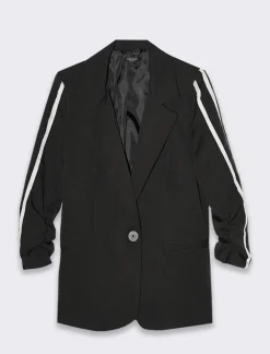 Piazza Italia Blazer manica a 3/4 chiusura con bottone e tasche a taglio vivo - Nero Store