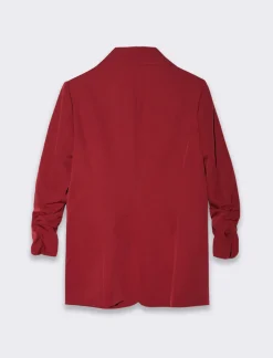 Piazza Italia Blazer manica a 3/4 chiusura con bottone e tasche a taglio vivo - prugna Viola Cheap