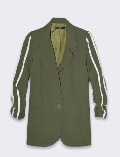 Piazza Italia Blazer manica a 3/4 chiusura con bottone e tasche a taglio vivo - Verde Outlet