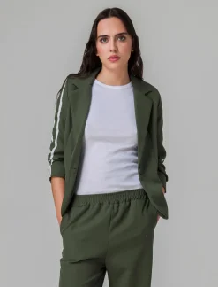 Piazza Italia Blazer manica a 3/4 chiusura con bottone e tasche a taglio vivo - Verde Outlet
