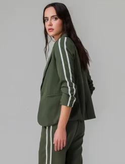 Piazza Italia Blazer manica a 3/4 chiusura con bottone e tasche a taglio vivo - Verde Outlet