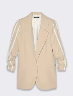 Piazza Italia Blazer manica a 3/4 chiusura con bottone e tasche a taglio vivo - Beige Cheap